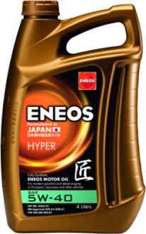Олива моторна 5W-40 HYPER API SN, ACEA C3, GM Dexos 2, 4л, синт. Eneos EU0031301N