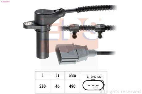 Датчик швидкості обертання вала EPS 1.953.504