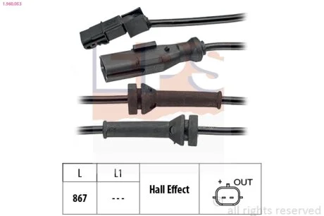 Датчик ABS EPS 1.960.053