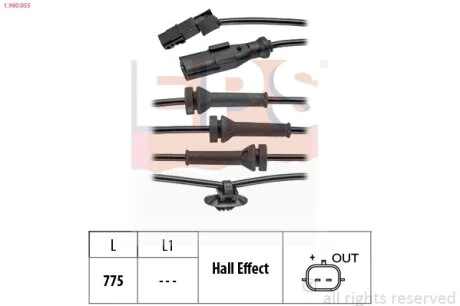 Датчик ABS EPS 1.960.055