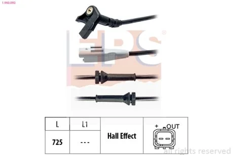Датчик ABS EPS 1.960.092