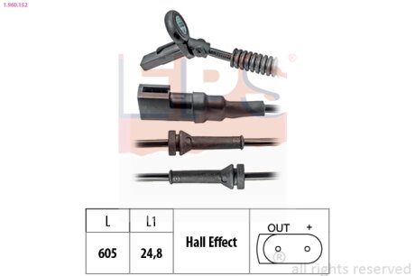 Датчик ABS EPS 1.960.152
