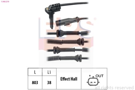 Датчик ABS EPS 1.960.219