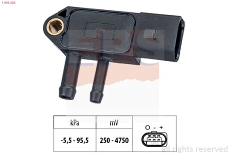 Датчик тиску вихлопних газів EPS 1.993.264