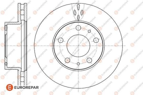 Диск тормозной передний (кратно 2) Jumper3-Boxer3 DIAM 280 EP 28 PSA Eurorepar 1618865280