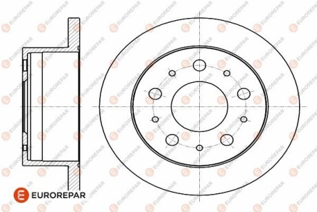 Диск тормозной задний (кратно 2) Jumper3-Boxer3 DIAM 280 EP 16 PSA Eurorepar 1642766780