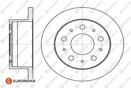 Диск тормозной задний (кратно 2) Jumper3-Boxer3 DIAM 280 EP 16 PSA  Eurorepar EUROREPAR 1642766780