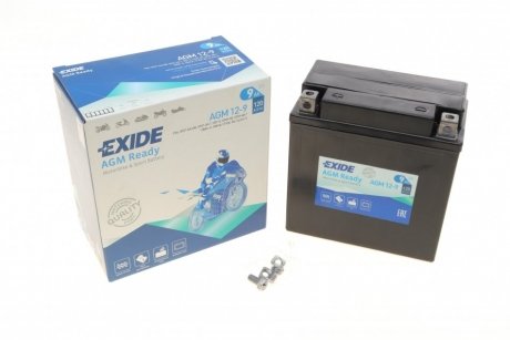 Акумулятор 9Ah-12v AGM (135х75х139),L,EN120 EXIDE AGM12-9