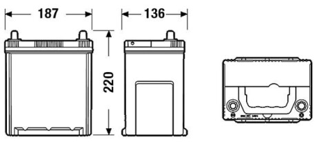 Стартерна батарея (акумулятор) EXIDE EA406