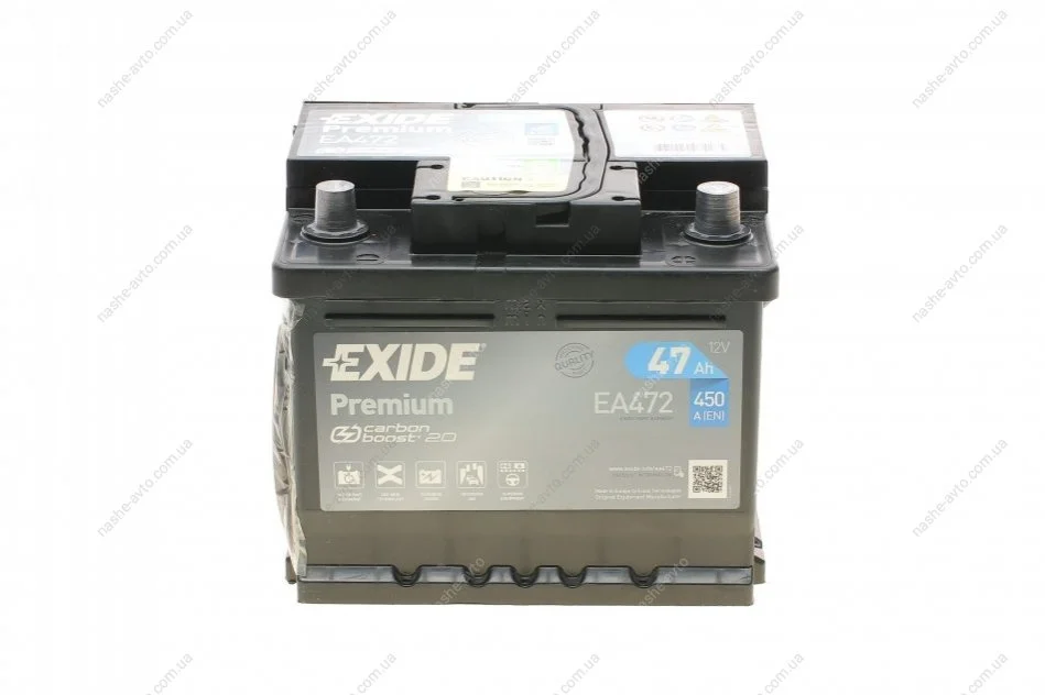 Стартерна батарея (акумулятор) EXIDE EA472 (фото 1)
