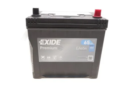 Акумулятор 65Ah-12v PREMIUM(260х173х222),L,EN580,Корея EXIDE EA654