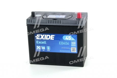 Акумулятор 45Ah-12v EXCELL(234х127х220),R,EN300 Азия тонк.клеммы !КАТ. -10% EXIDE EB456