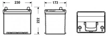 Акумулятор 60Ah-12v EXCELL(230х172х220),R,EN480 EXIDE EB604