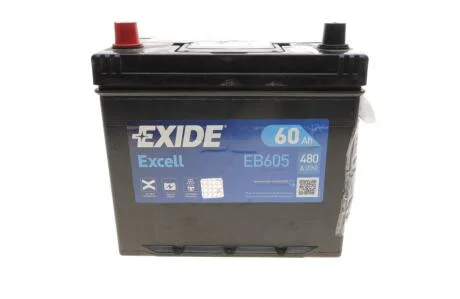 Акумулятор 60Ah-12v EXCELL(230х172х220),L,EN480 EXIDE EB605