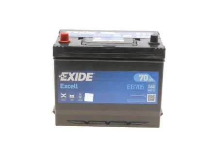 Акумулятор 70Ah-12v EXCELL(266х172х223),L,EN540 !КАТ. -15% EXIDE EB705