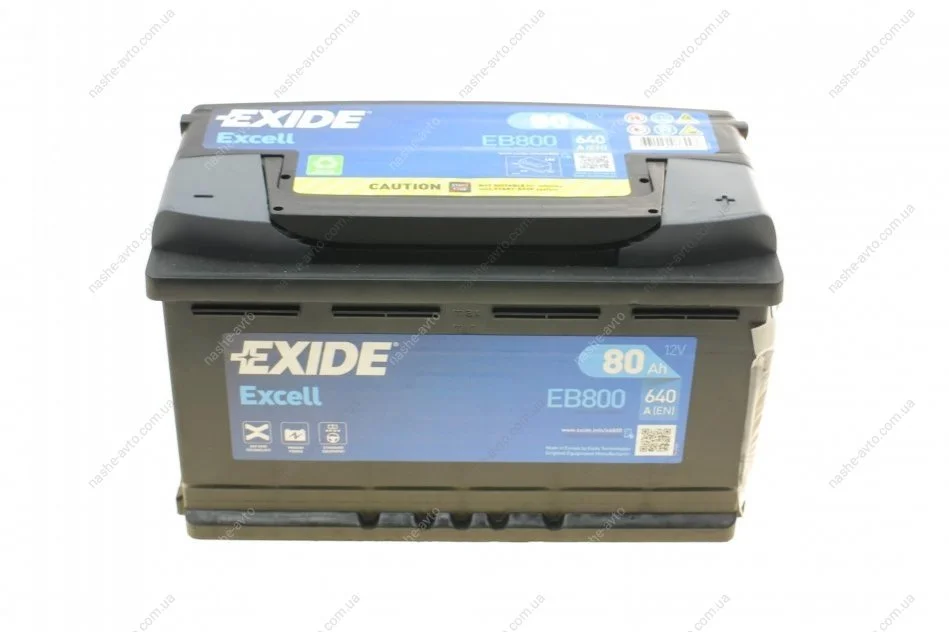 Стартерна батарея (акумулятор) EXIDE EB800 (фото 1)