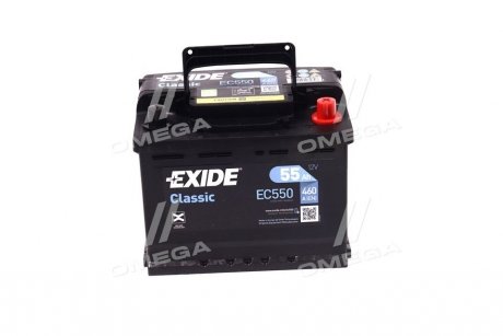 Акумулятор 55Ah-12v CLASSIC(242х175х190),R,EN460 !КАТ. -15% EXIDE EC550