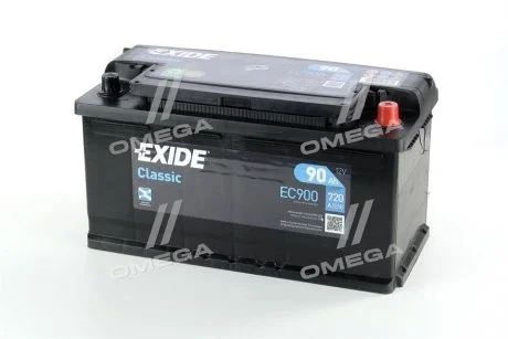 Акумулятор 90Ah-12v Exide CLASSIC(353х175х190),R,EN720 !КАТ. -20% EXIDE EC900
