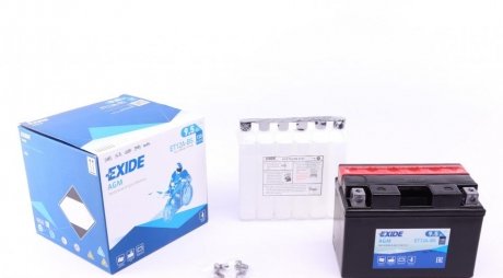 Акумулятор 9,5Ah-12v AGM (150х87х105) L, EN130 EXIDE ET12A-BS (фото 1)