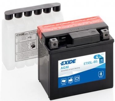 Стартерна батарея (акумулятор) EXIDE ETX5L-BS