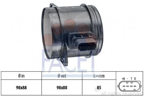 Витратомір повітря BMW 3/5/X3/X5 2.0/3.0 d (04-) (10.1348) FACET 101348