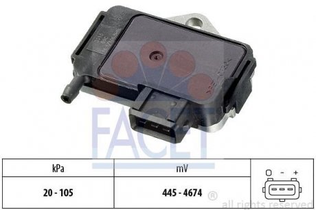 Датчик давления наддува VW Caddy 1.9 TDI 96-> FACET 10.3015 (фото 1)