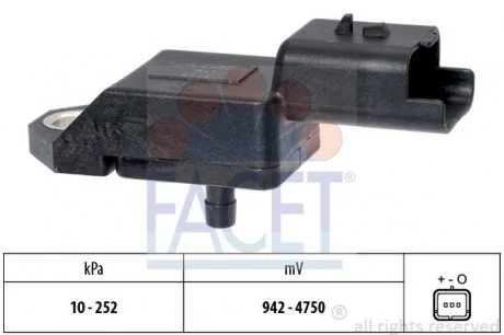 Датчик тиску наддуву Expert/Bipper/ Ford Fiesta / Citroen 1.4-2.2 99- Facet FACET 10.3113