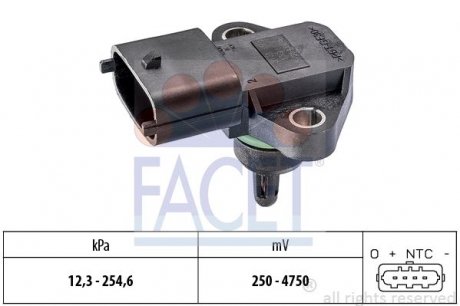 Датчик давления наддува Hyundai Matrix 1.5 crdi (04-10) FACET 10.3131 (фото 1)