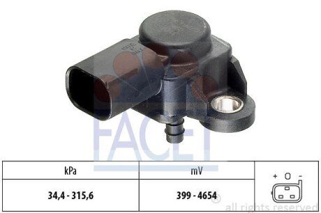 Датчик давления воздха MB A, C, E, S, M, G, Sprinter (05-19)/Jeep Grand Cherokee FACET 103165