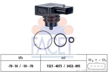 Датчик давления выхлопных газов etta/Passat/Touran 1.2-3.6 i/TSI/FSI/TDI/SDI 03-> FACET 10.3275