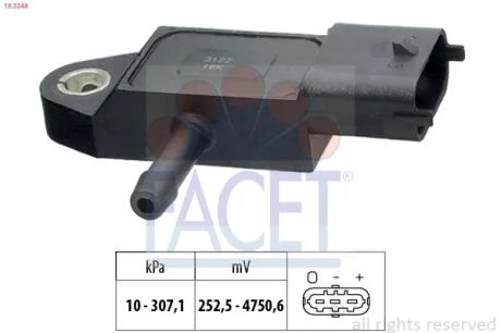 Датчик давления воздуха Transit 2.4 TDCi (06-14)  Facet FACET 103348