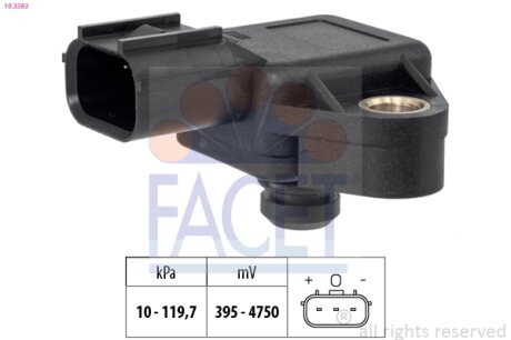 Датчик давления наддува (MAP) Mazda CX-5 (12-) 2.0i, 2.5i/Mitsubishi Outlander (FACET 103383