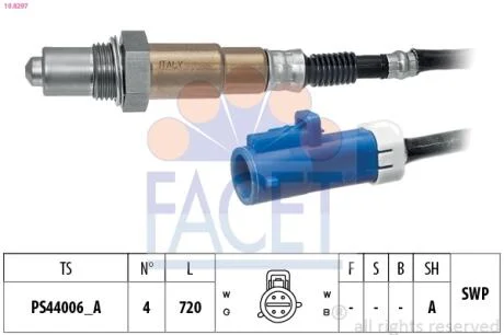 Датчик кислорода (лямбда-зонд) Ford Connect 1.6 EcoBoost 13->  FACET 10.8297