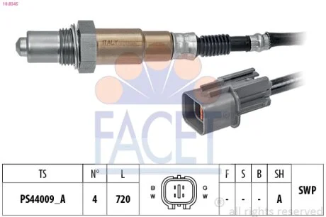 Датчик кислорода (лямбда-зонд) Hyundai i30, Elantra (06-)/KIA Ceed, Cerato (06-) FACET 108345