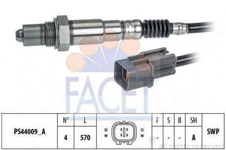 Датчик кислорода (лямбда-зонд) Hyundai Elantra 1.6 (11-15) FACET 10.8346