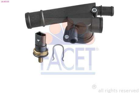 Фланец системы охлаждения (с датчиком) Audi A3, A4 (03-)/Skoda Fabia, Octavia, S FACET 260015K