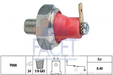 Датчик давления масла Mutsubishi Carisma/Colt/Galant/L200/Lancer/Pajero 1.6-2.5 91-15  FACET 7.0094