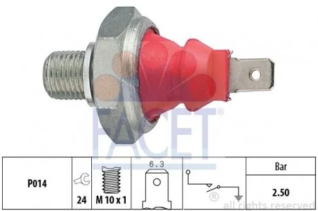 Датчик тиску оливи Audi A8 2.8 (96-02) Facet FACET 7.0111