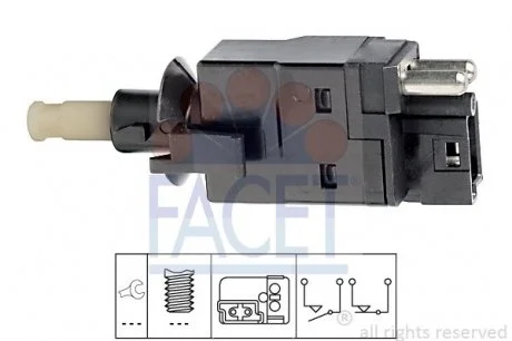 Датчик стоп-сигнала W124/140/201/202/210 (під педаль)  FACET 7.1088