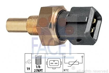 Датчик температуры Ford Tourneo connect 1.8 16v (02-13)  FACET 7.3165