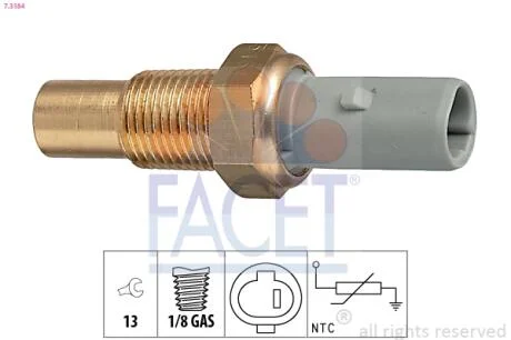 Датчик температуры Toyota Land Cruiser 100 4.7 (uzj100_) (98-07)  FACET 7.3184