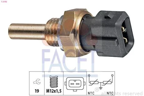 Датчик температури Opel Astra f 2.0 i 16v (93-98) Facet FACET 7.3192
