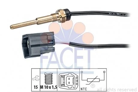 Датчик температуры Jumper 2.2 HDi 06- / Focus/Mondeo III/Transit 2.0/2.2 TDCi 00-14  FACET 7.3289