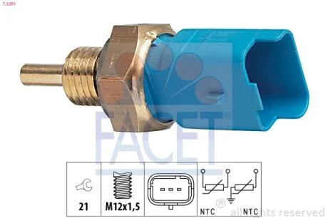 Датчик температури Citroen Berlingo 1.4 i (mfkfx, mfkfw) (96-08)  Facet FACET 7.3291