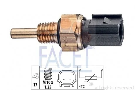 Датчик температури Honda Accord viii 2.0 i (cu1) (08-15)  Facet FACET 7.3347
