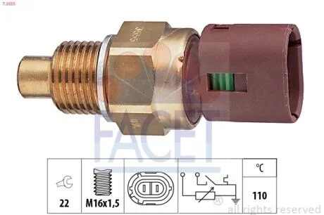 Датчик включения вентилятора vano 2.5/2.8 dCi 98-04 FACET 7.3555