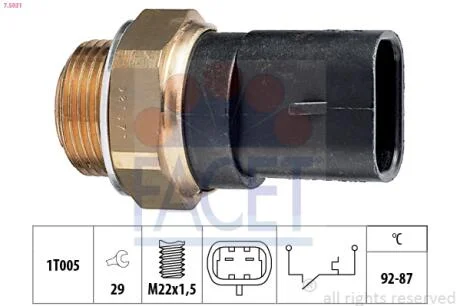Датчик включения вентилятора Fiat Panda/Tempra/Tipo/Uno 0.8-2.8 79-  FACET 7.5031