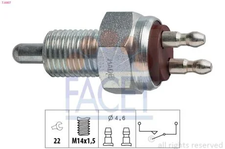 Датчик заднего хода Ford Escort/Sierra/Orion/Transit 1.3i-2.5D 78-93  FACET 7.6007