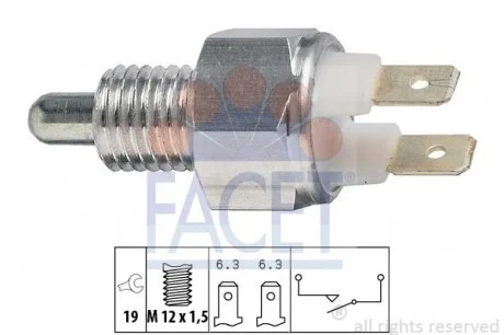 Датчик заднего хода BMW 3(E30/E36)/ 5(E28/E34)/7(E32) 1.6-3.5 74-99  FACET 7.6029