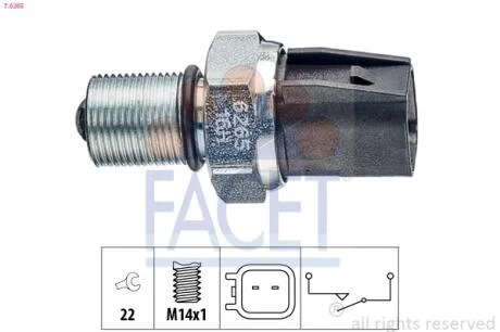 Датчик заднего хода Ford Transit (00-) (6ст. МКПП)  Facet FACET 7.6265